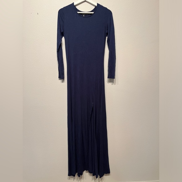 Lulus Swept Away Navy Long Sleeve Maxi Dress - Picture 6 of 6
